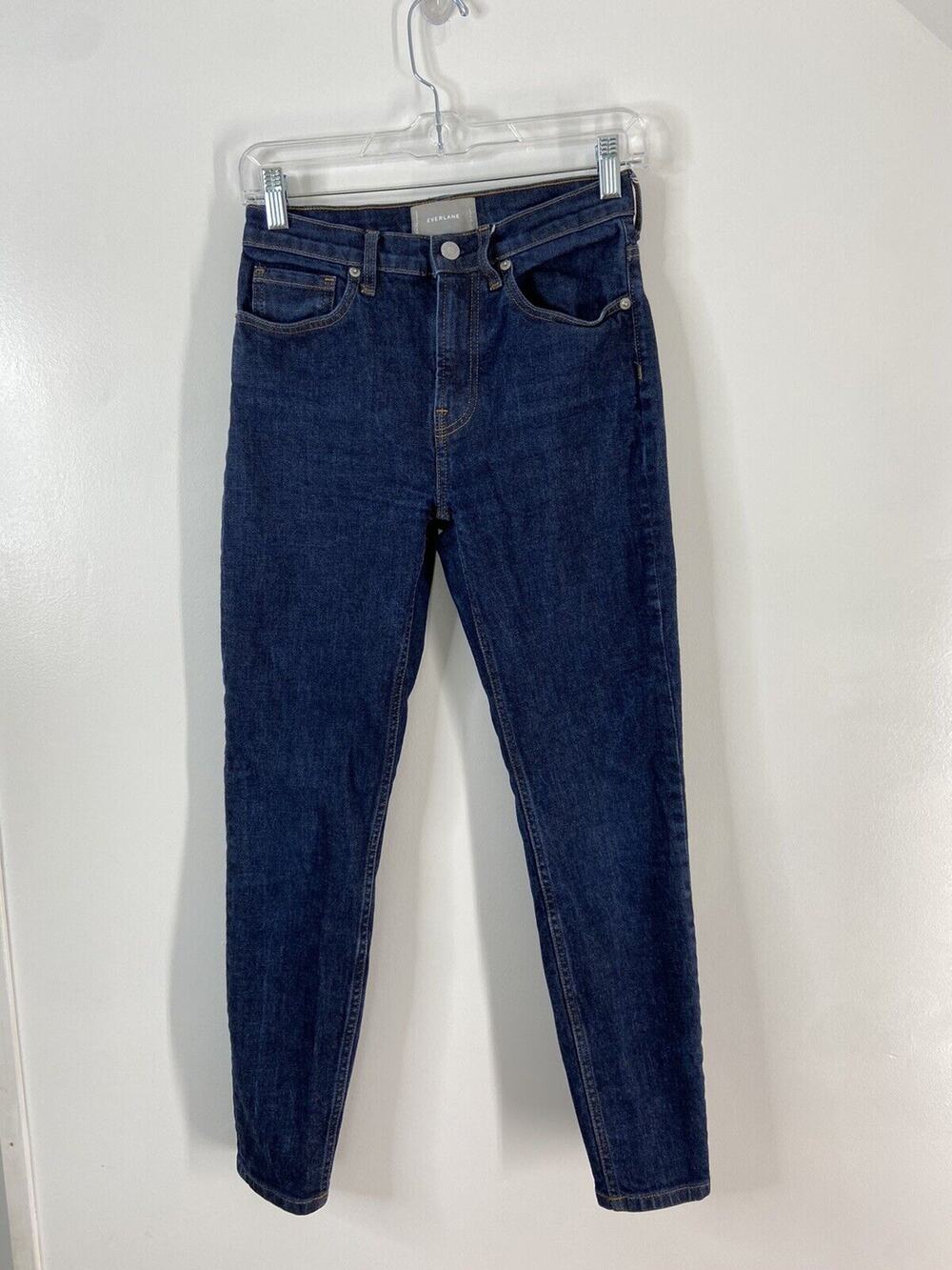 Everlane The High Rise Skinny Jeans Womans Size 26 Dark Wash Denim Pants